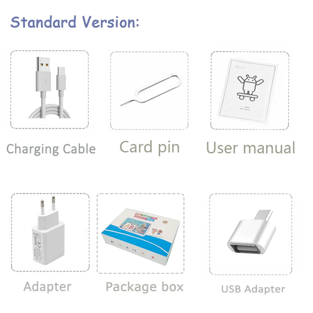 2024 New 5G WiFi Children's Tablet – 4GB RAM, 64GB ROM, Quad-Core, Dual Camera, 4000mAh, Android 13, Portable Mini Tablet