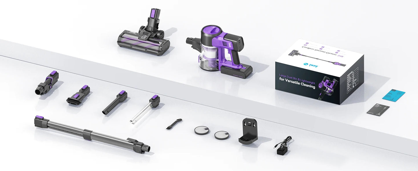 INSE S10 Cordless Vacuum Cleaner - 6 in 1 Stick Vacuum with 30Kpa 350W Suction, Max 50 Min Runtime Rechargeable Vacuum