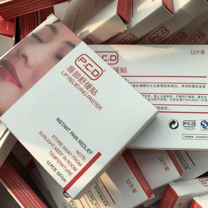 12PCS Eyebrow & Lip Paste Mask – Tattoo Makeup Accessories for Bleeding Relief, Color Fixing & Care