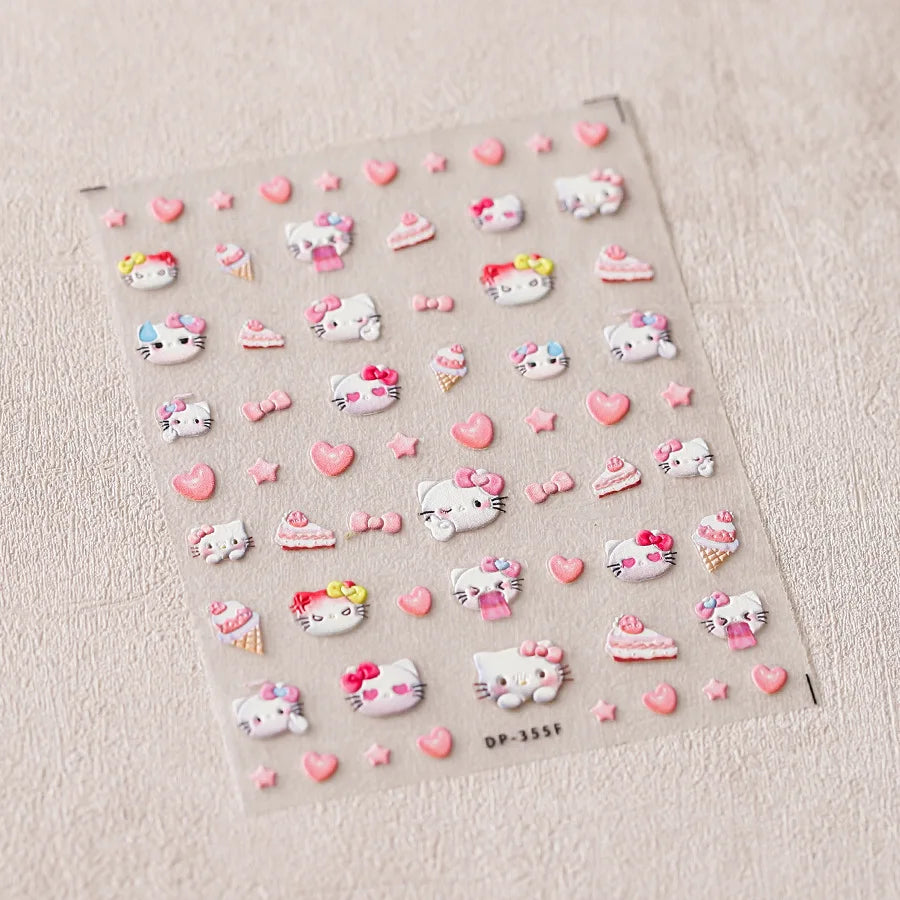 Cute Snoopy 5D Nail Stickers – Cartoon Anime Nail Art Decoration