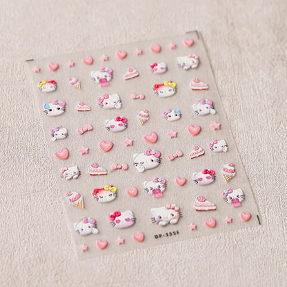 Cute Snoopy 5D Nail Stickers – Cartoon Anime Nail Art Decoration