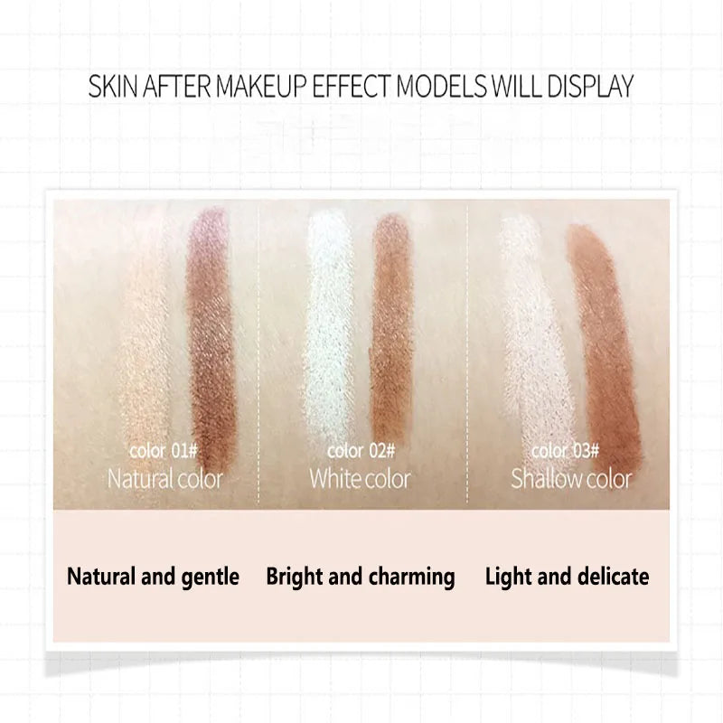 Professional Makeup Base Foundation Cream – Full-Coverage Concealer & Contouring Bronzer for Women