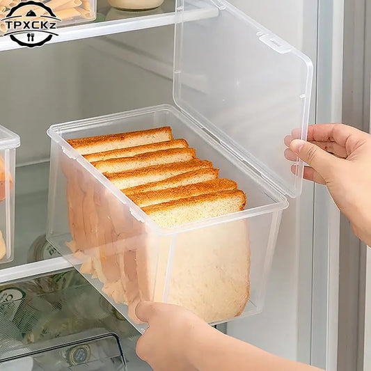 Airtight Bread Storage Box – Clear Kitchen Container for Bread, Cake & Baking, Refrigerator Safe