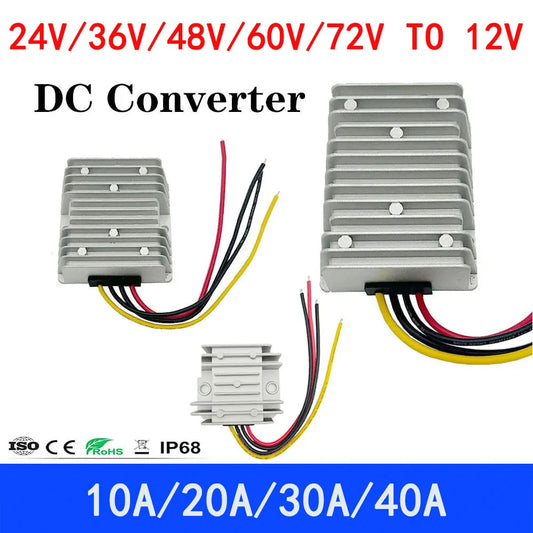 DC-DC Step Down Converter 18-90V to 12V — 10A/20A/30A/40A Voltage Regulator