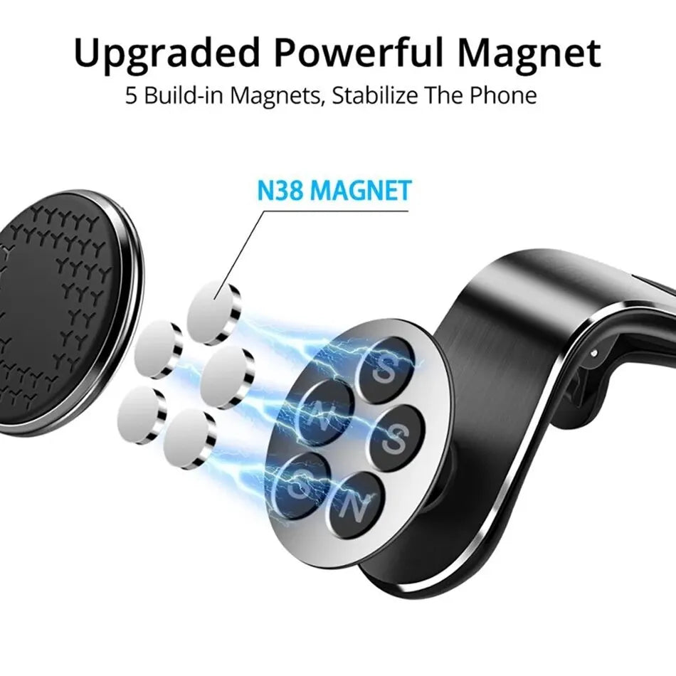 Magnetic Air Vent Car Phone Holder: Universal Mount for iPhone, Samsung, Xiaomi & GPS