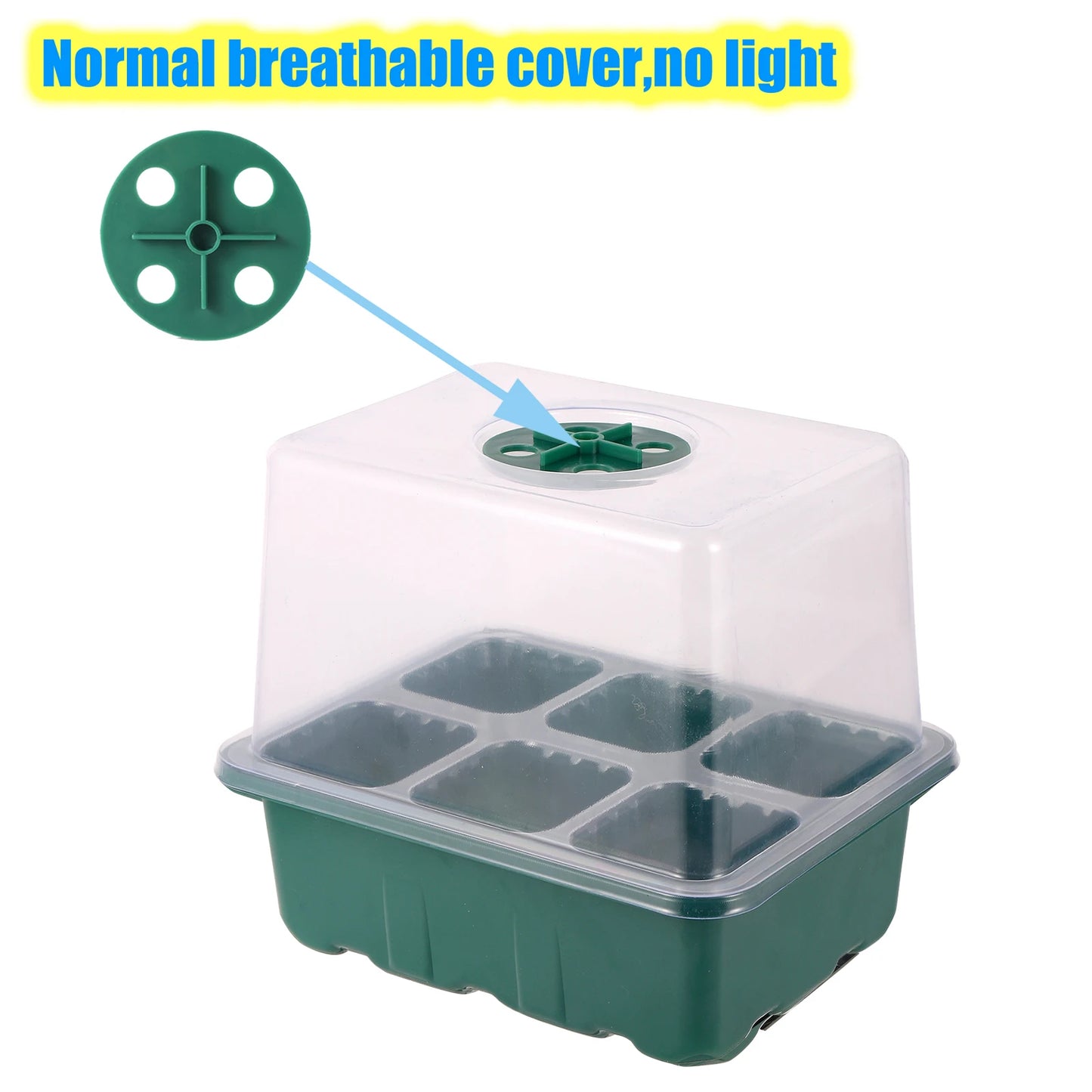 LED Grow Light with 6/12-Hole Seed Starter Trays — Indoor Plant Germination & Seedling Growing Box