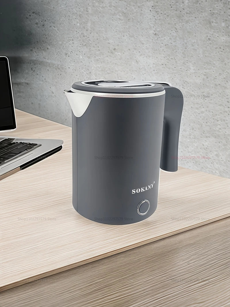 500ML Stainless Steel Portable Electric Kettle — Travel Water Boiler Pot for Hotel, Home, Kitchen, Tea, and Coffee