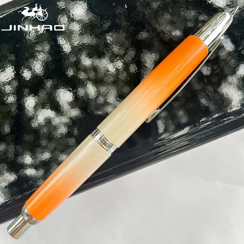 JINHAO Metal Fountain Pen – 10 Brand New Retractable Fine Nibs with Ink Converter