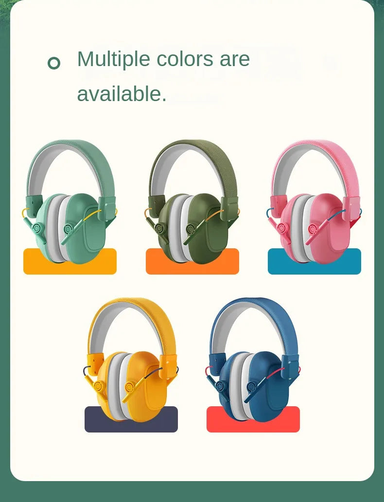 Kids Noise-Cancelling Earmuffs – Soundproof Headphones for Aircraft, Learning & Drums