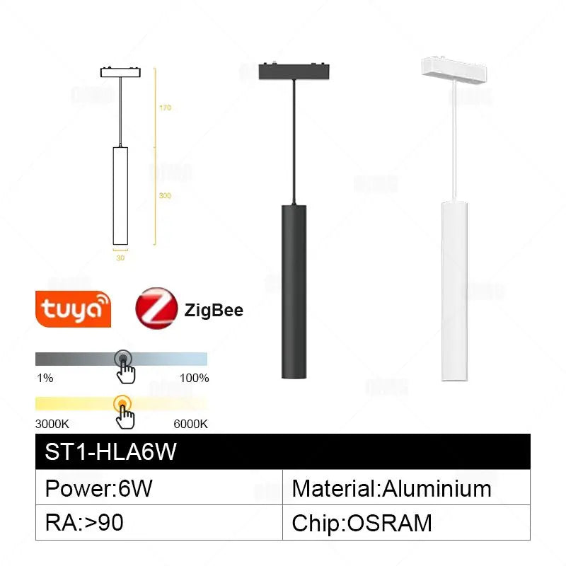 Smart Home Tuya Dimming 6mm Ultra-Thin Ceiling Mount Magnetic Track Light, 48V Slim Surface Mounted Linear Light