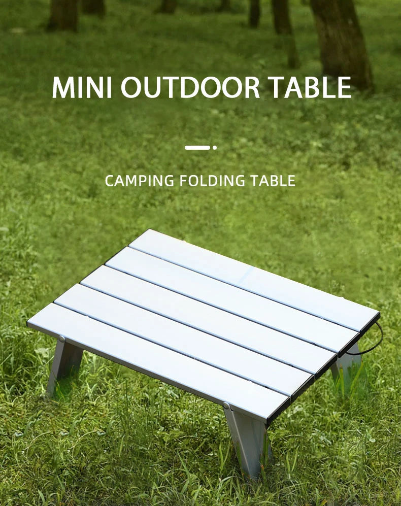 WESTTUNE Mini Camping Table – Ultralight Portable Aluminum Folding Table for Backpacking, Picnic & BBQ