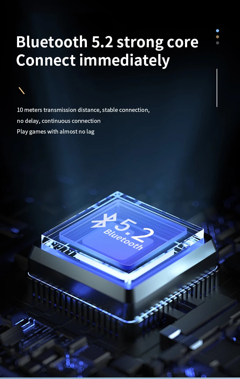 Wireless Bluetooth Earphones – HiFi Bass Ear-Hook Earbuds with HD Mic, Noise Cancelling, Waterproof Sports Gaming Headset