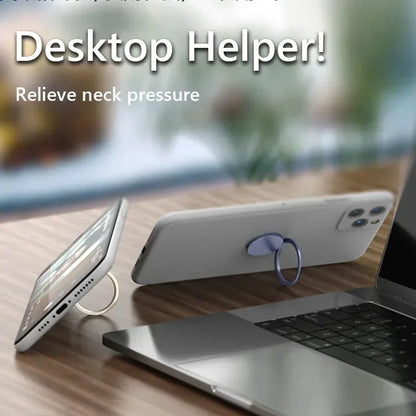 Cell Phone Ring Holder: 360 Degree Rotation Universal Finger Grip, Compatible with iPhone and Tablets