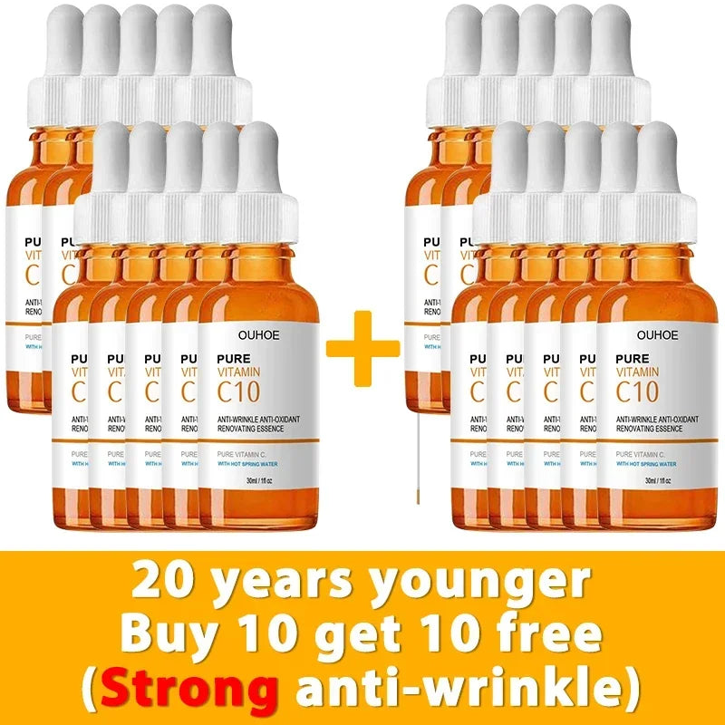 Vitamin C Face Serum – Wrinkle Remover, Lifting & Firming Anti-Aging Essence for Brightening & Nourishing Skin