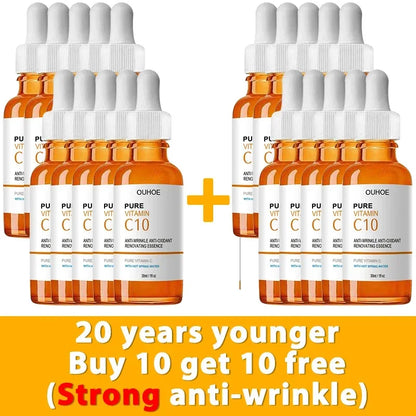 Vitamin C Face Serum – Wrinkle Remover, Lifting & Firming Anti-Aging Essence for Brightening & Nourishing Skin