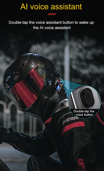 Q58 Max Motorcycle Helmet Bluetooth Intercom – IP65 Waterproof, 500M Range, Multi-Scene Music Sharing