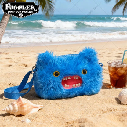 Original Fuggler Ugly Teeth Monster Plush Crossbody Bag – Kawaii Screech Mr. Buttons Shoulder Doll Gift