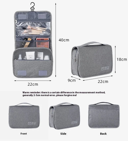 Foldable Toiletry Bag Organizer – Hanging Cosmetic & Makeup Case for Travel and Business