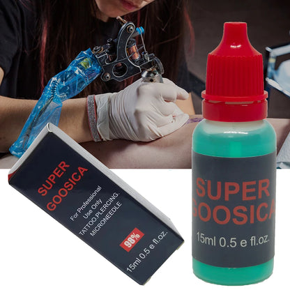 98% Super Goosica Tattoo Blue Gel – Permanent Makeup, Microblading & Piercing Eyebrow and Lips Auxiliary Gel 15ml