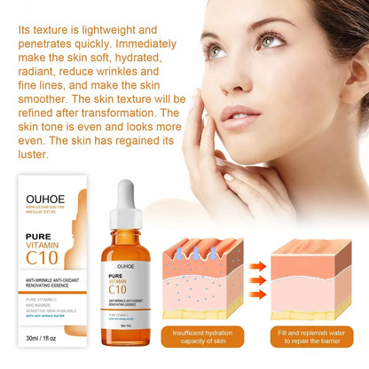 Vitamin C Wrinkle Remover Face Serum – Lifting, Firming & Anti-Aging Essence for Brightening & Nourishing Skin