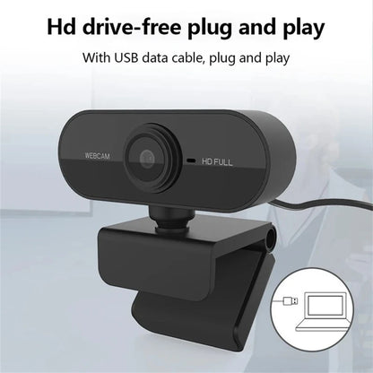 2K/1080P/720P/480P HD USB Webcam – Mini Desktop & Laptop Camera with Microphone and Privacy Cover for YouTube & Skype