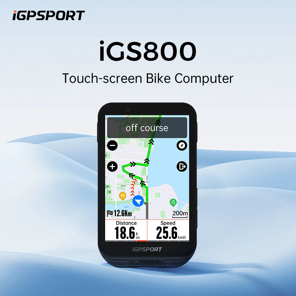 iGPSPORT iGS800 Touchscreen Bike Computer - Professional GPS, Map Navigation, WiFi, ANT+, 50H Battery Life
