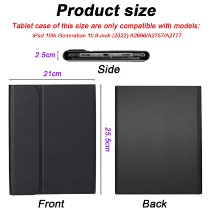 iPad 10th Generation 2022 Case – 10.9 Inch with Detachable Wireless Bluetooth Keyboard & Tablet Cover