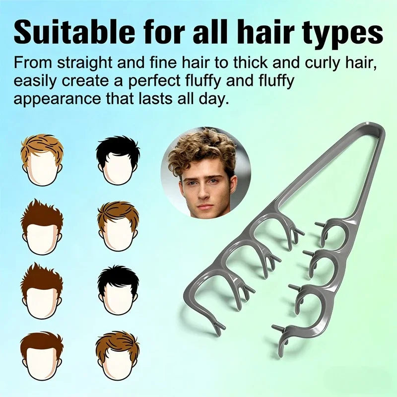 Volumizing Detangling Hair Comb – Wide Tooth Styling Brush for Men, Curly, Wavy & All Hair Types, Fluffy Texture Salon Tool