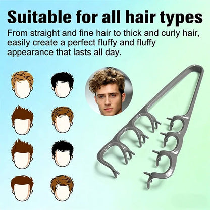 Volumizing Detangling Hair Comb – Wide Tooth Styling Brush for Men, Curly, Wavy & All Hair Types, Fluffy Texture Salon Tool