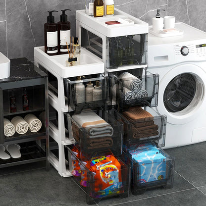 Narrow Toilet Storage Cabinet – 4/5 Tier Waterproof Corner Shelf & Crevice Side Rack