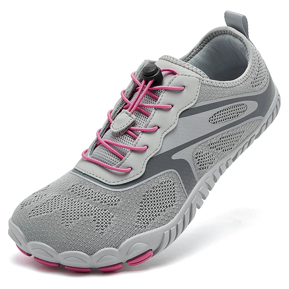 HOBIBEAR Unisex Barefoot Wide Toe Sneakers – Zero Drop Outdoor Running & Beach Walking Shoes with Elastic Band