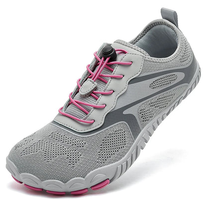 HOBIBEAR Unisex Barefoot Wide Toe Sneakers – Zero Drop Outdoor Running & Beach Walking Shoes with Elastic Band