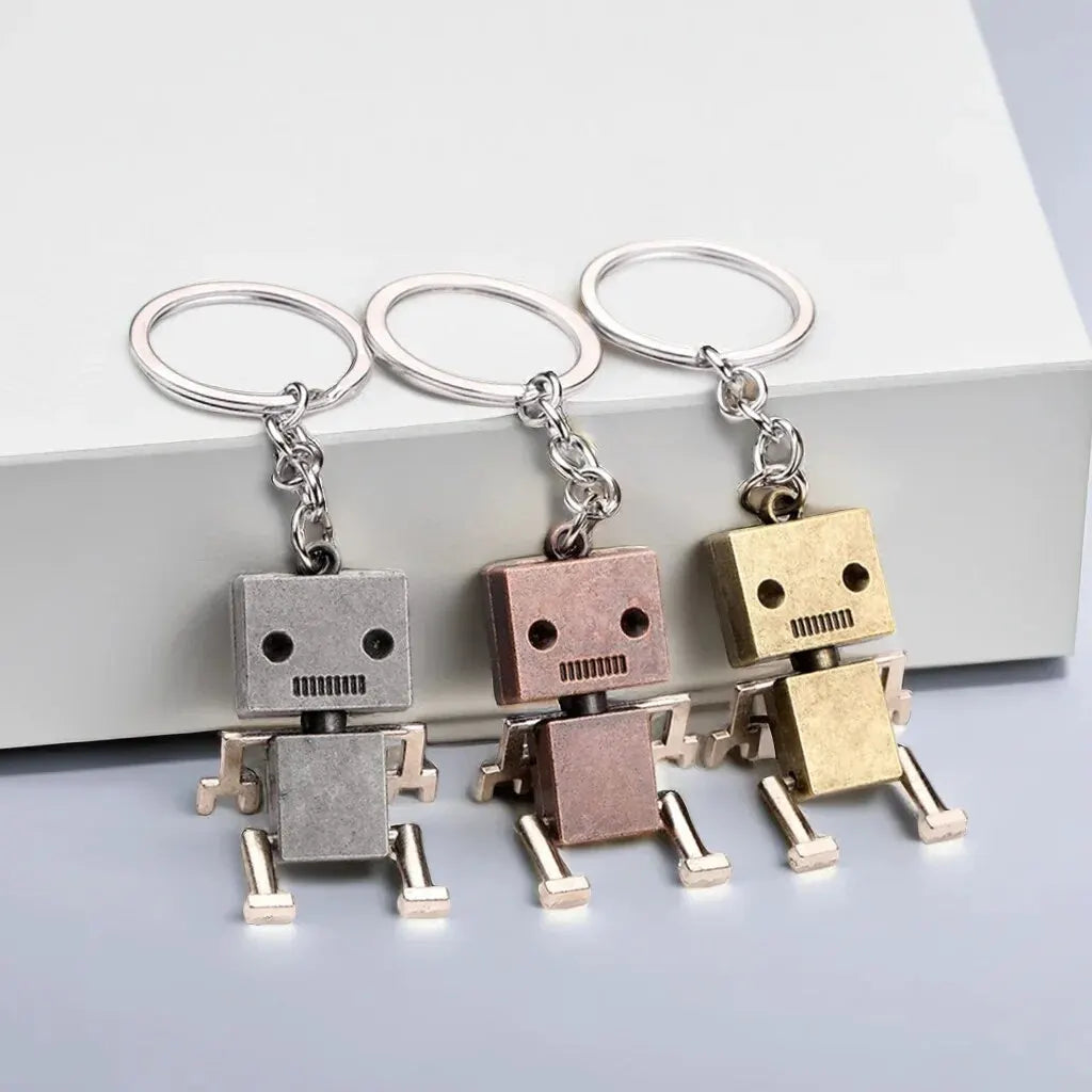 Creative Movable Robot Keychain - Retro Cartoon Pendant, Simple and Cu ...
