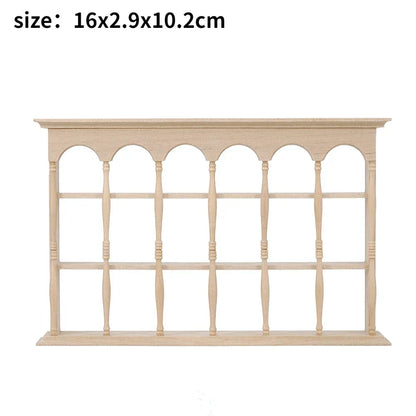 1/6 Scale BJD Dollhouse Wooden Shelf & Sink Cabinet — Miniature Kitchen Furniture Accessory for Dollhouse Bar Counter