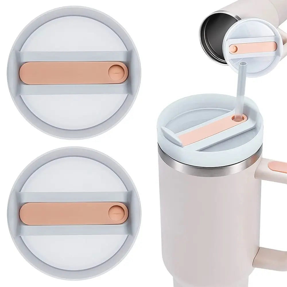 40oz Spill-Proof Tumbler Lid — Sealing Plastic Replacement for Stanley Quencher H2.0
