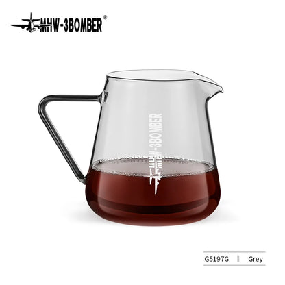 MHW-3BOMBER 500ml Glass Coffee Server — Espresso Dripper & Pour-Over Brewer Pot for Home Kitchen