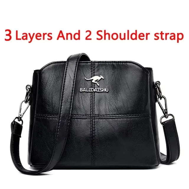 Luxury Women’s Leather Handbag – Large Capacity Shoulder & Crossbody Designer Bag