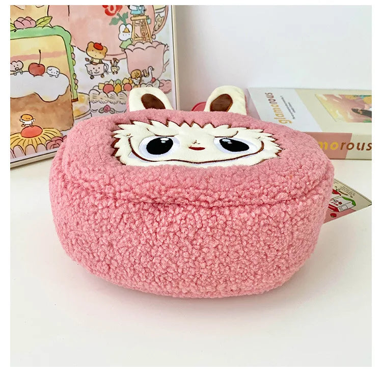 Labu Cartoon Crossbody Plush Bag – Kids Backpack & Shoulder Bag Doll Change Purse, Perfect Gift for Girls