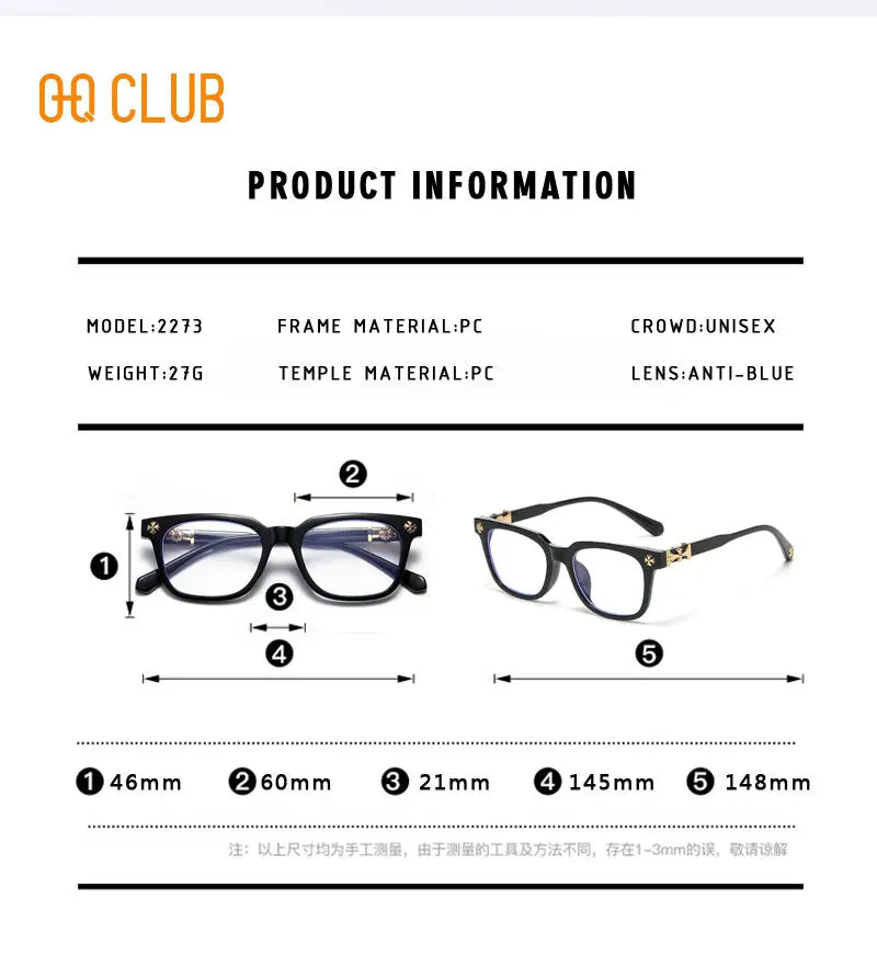 O-Q CLUB Reading Glasses for Men & Women – Optical Lenses with Prescription, Stylish Eyeglass Frames & Sunglasses
