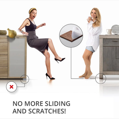 44PCS Non-Slip Furniture Grippers – Self-Adhesive Rubber Pads for Legs & Hardwood Floor Protection