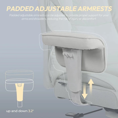 Big & Tall Office Chair – High Back Gaming & Computer Chair with Pocket Spring Cushion, Adjustable Armrests & Lumbar Support