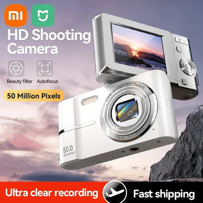 Xiaomi 4K Digital Camera – 50MP, 16X Zoom, Anti-Shake, Flash, Outdoor Student Video Recorder