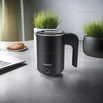 500ML Stainless Steel Portable Electric Kettle — Travel Water Boiler Pot for Hotel, Home, Kitchen, Tea, and Coffee