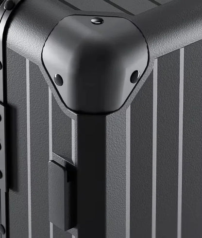 Aluminum Frame Rolling Luggage — Wide Handlebar Trolley Suitcase with Colorful Silent Spinner Wheels, TSA Lock & Large Capacity