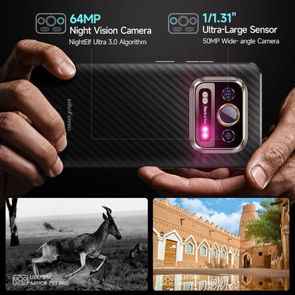 Ulefone Armor 25T Pro 5G Rugged Phone - Thermal Imaging, Android 14, 33W Fast Charging, 50MP+64MP, NFC, Waterproof Smartphone