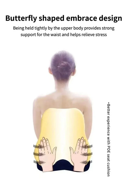 Memory Foam Lumbar Back Cushion – Multi-Functional Waist Support Pillow for Car, Office, Gaming Chairs & Postpartum Pain Relief