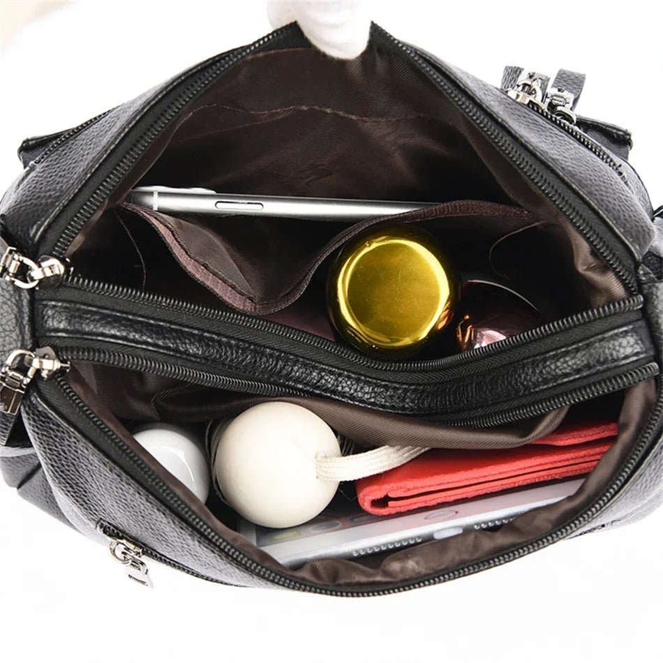 Luxury Women’s Leather Handbag – Large Capacity Shoulder & Crossbody Designer Bag