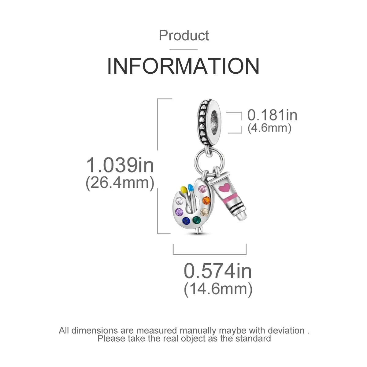 MULA Silver-Plated Sunflower & Four-Leaf Clover Dangle Charms - DIY 3MM Snake Chain Bracelet