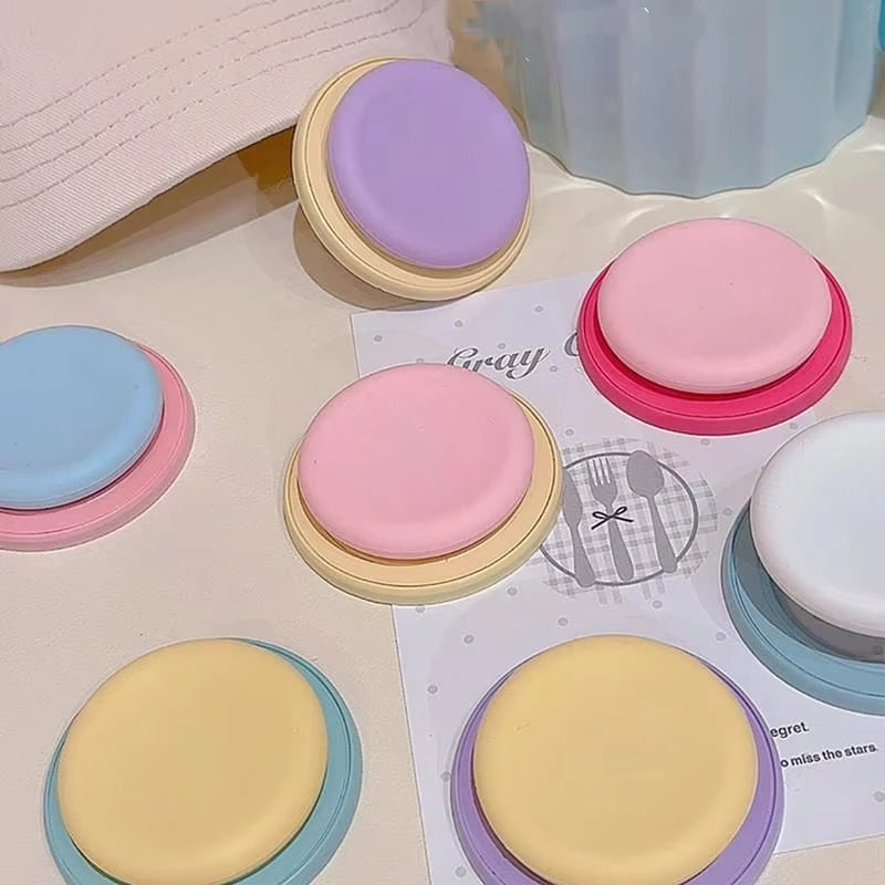 Cute Macaron Silicone Magnetic Phone Stand - Round Grip Holder for iPhone 15, iPad, MagSafe, and Smart Tok