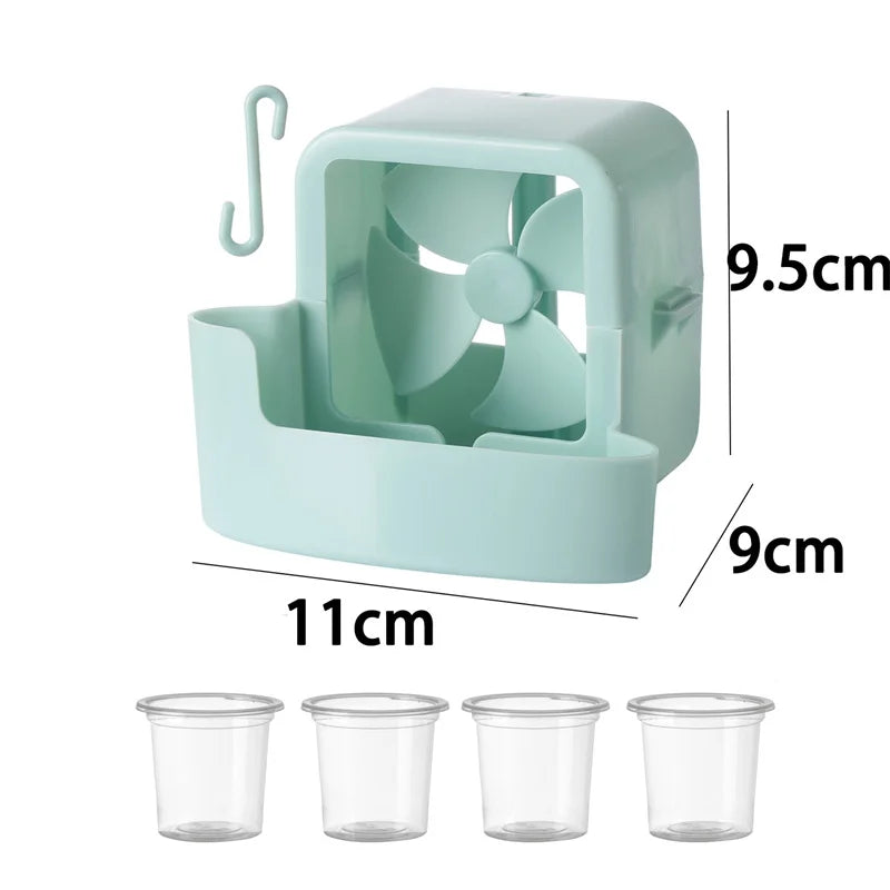 Electric Hanging Fan Cooling Storage Box – Household Cooler with 4 Cups, Refrigeration Accessories
